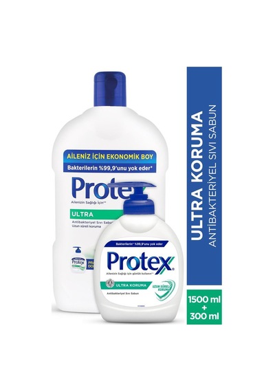 Protex Ultra Uzun Süreli Koruma Sıvı Sabun 1500 Ml + 300 Ml