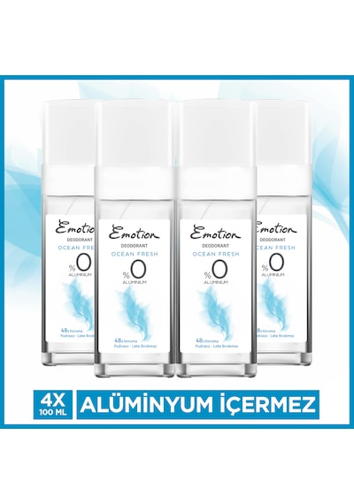 Emotion Ocean Fresh Pump Sprey Kadın Deodorant 4x100 Ml