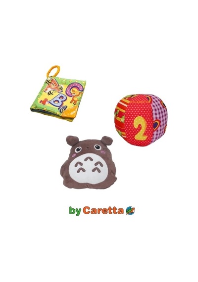 Bebek Gelişim Ve Konfor Seti Hışırtılı Kitap + Çıngırak Top + Tavşan Uyku Yastığı