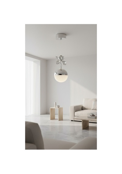 Liva Modern Krom Avize Enerji Tasarruflu Ve Göz Alıcı Tasarım Yatak Odası - Hol - Salon Beyaz Beyaz