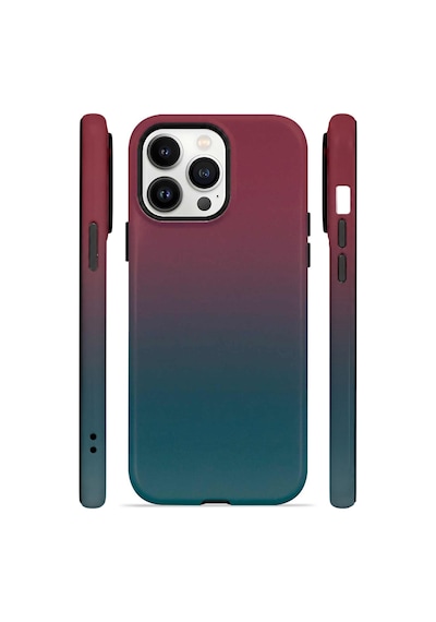 Velvoria Valestra Teal Plum Gradient Apple iPhone Uyumlu 14 Pro Magsafe Koruma Kılıfı Valestra Magline - Teal Plum Gradient