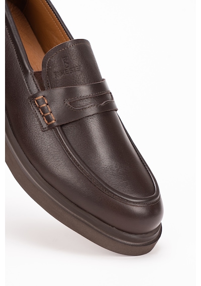 Fame Step Hakiki Deri Erkek Loafer Mokasen Klasik Ayakkabı Comfort Prato Kahverengi