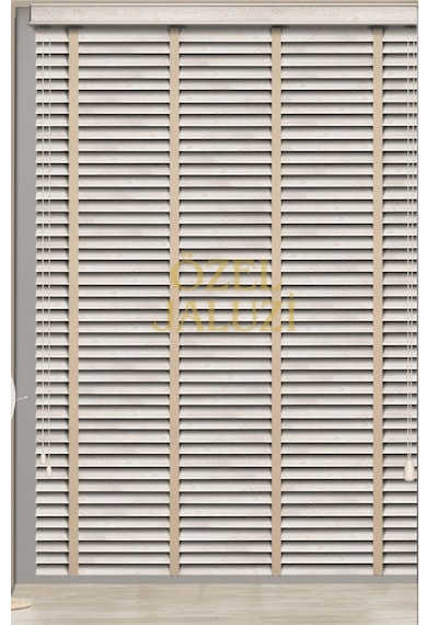 Krem 50 Mm Ahşap Jaluzi Krem