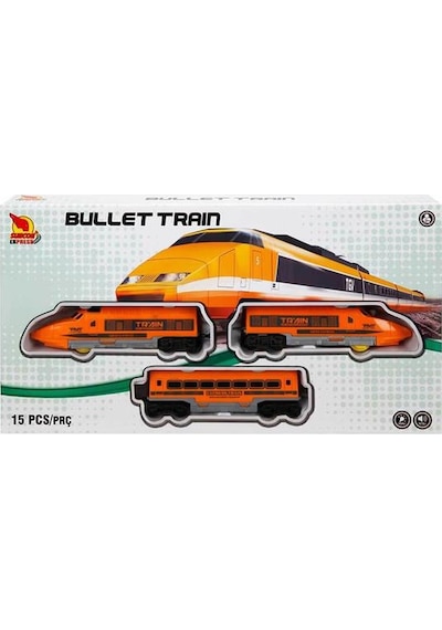 Express Bullet Tren Seti Sesli ve Işıklı 15 Parça