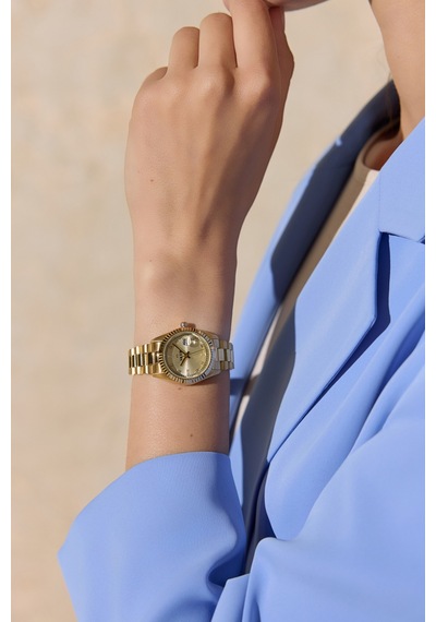 Pembe/gold Accg1362 Oyster Kol Saati 28mm Pembe/gold Altın