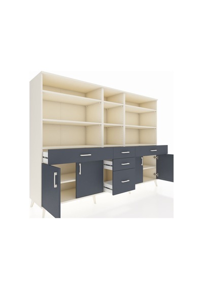 Hyperion Dolap 11 Raflı 5 Çekmeceli 4 Kapaklı 220x44x163 Aytaşı-a Aytaşı-antrasit Hyperion Dolap 11 Raflı 5 Çekmeceli 4 Kapaklı 220x44x163 Aytaşı-a Aytaşı-antrasit