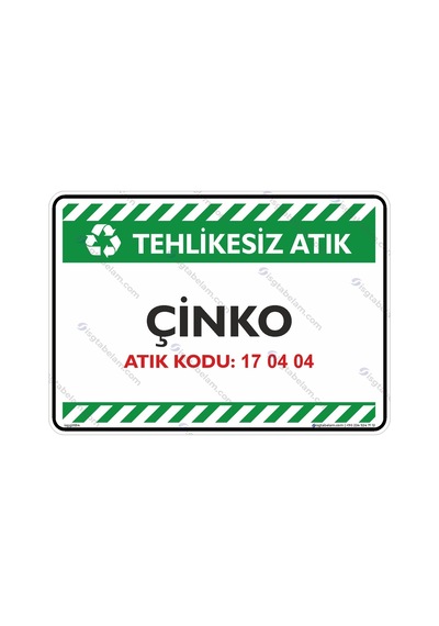Çinko Atık Kodu: 17 04 04