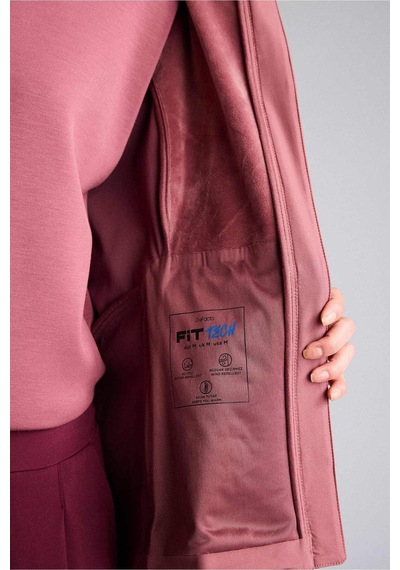 Defacto Su İtici Slım Fıt Kapüşonlu Fermuarlı Softshell Mont G0237ax26spbr252 Bordo-br252