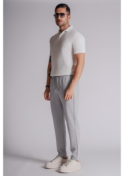 Braccas Erkek Yandan Cepli Beli Lastikli Relaxed Fit Jogger Pantolon Lacivert Gri