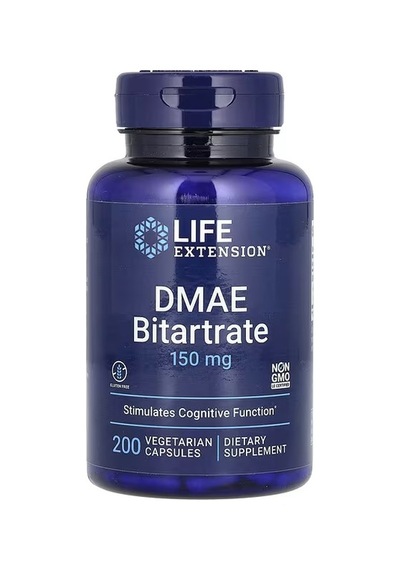 Dmae Bitartrate 150 Mg, 200 Kapsül