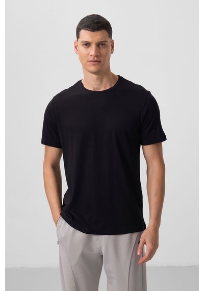 Tommylife Standart Fit Basic O Yaka 2li Paket Siyah-lacivert Erkek T-shirt - 87911 Siyah-Lacivert