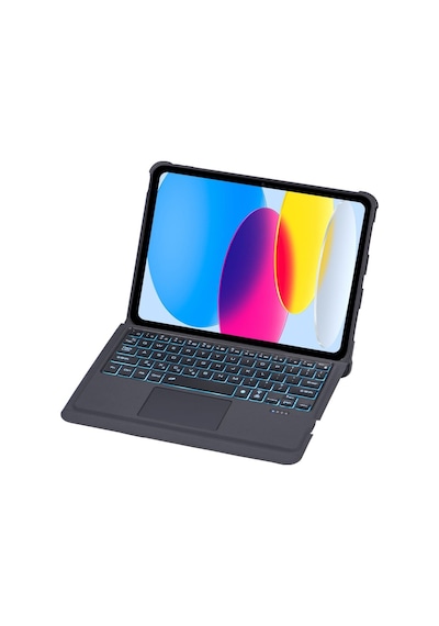 Apple Uyumlu iPad Pro 12.9 3. 4. 5. Nesil Kılıf Led Işıklı Magnetik Standlı Klavyeli Kılıf Kılıf