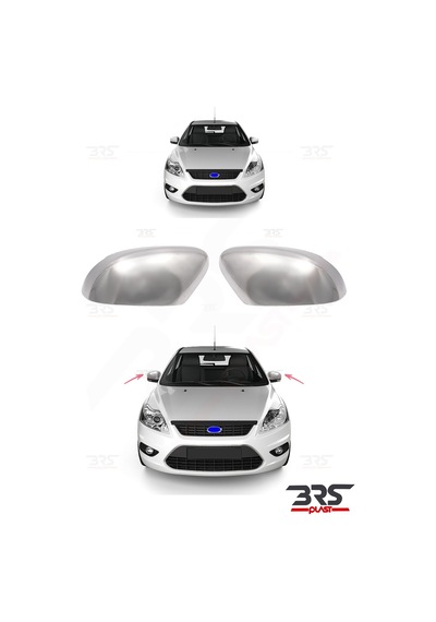 Ford Focus 3 Uyumlu 2011-2017 Krom Ayna Kapağı 2 Parça Paslanmaz Çelik