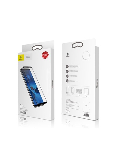 Baseus Samsung Uyumlu Galaxy S9 Için 3D Kavisli Full Kaplama Ekran Koruyucu Siyah
