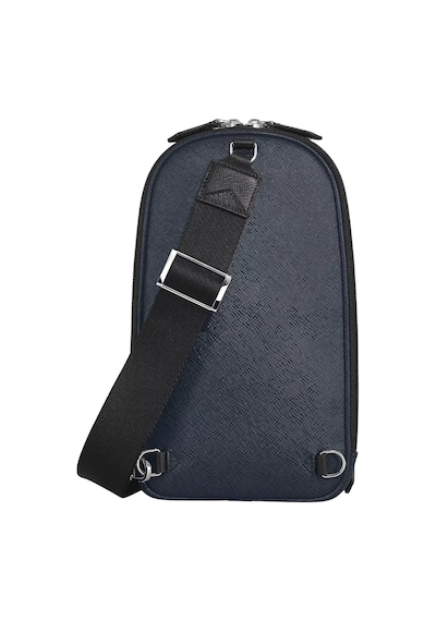 Montblanc Sartorial Tweed Mavisi Omuz Çantası 220356 Mavi