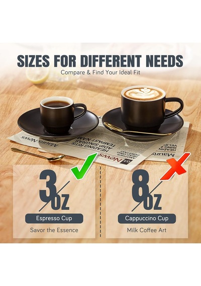 4 Oz Espresso Bardakları, Tabaklar, Kaşıklar Ve Metal Stand, Küçük İstiflenebilir Kahve Fincanları 4'lü Set, Ne Diğer