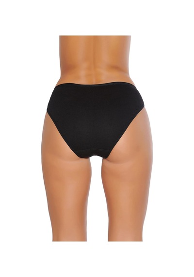 Hepsine Rakip 6'lı Tutku Kadın Pamuklu Fiyonklu İnce Bel Bikini Külot Seti Siyah