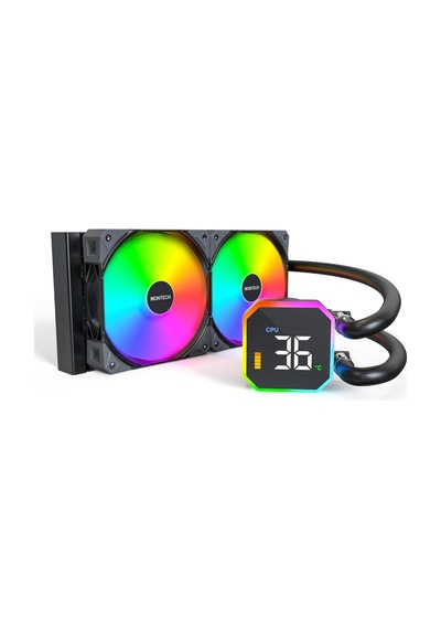 Hyperflow Dijital 240 Cpu Sıvı Soğutucu, 3100 Rpm Pompalı 240 Mm Aıo, 2 120 Mm E28 Argb Fanlar, Gerçek Zamanlı Di Diğer