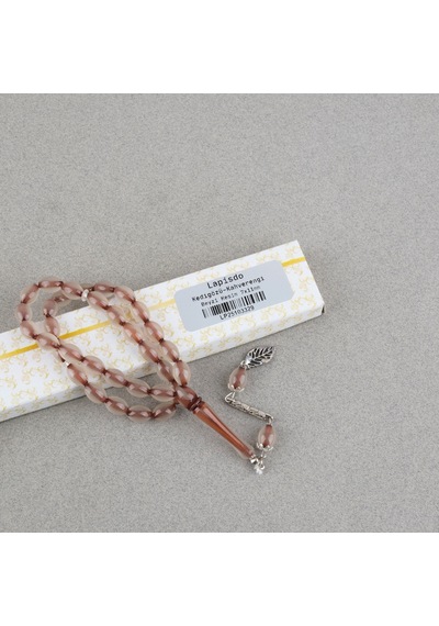Kedigözü Alpaka Püsküllü Beyzi Kesim 7x11mm Tesbih- Kahverengi