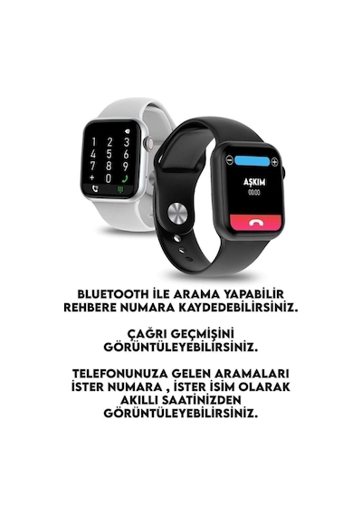 7.nesil Akıllı Saat Smart Watch 7 Plus Profesyonel Kablosuz Şarj Siri Destekli Çift Tuş Aktif Arama