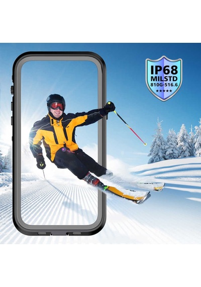 Apple Uyumlu iPhone 13 Pro Max Kılıf 1-1 Su Geçirmez Kılıf Siyah