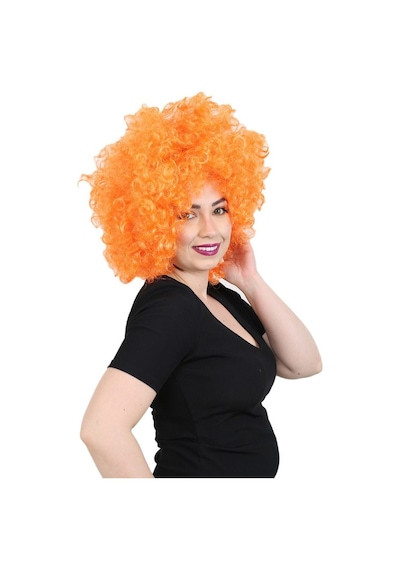 Animasyon Parti Ve Palyaço Peruğu / Turuncu - Elm-01-462286 Çok Renkli