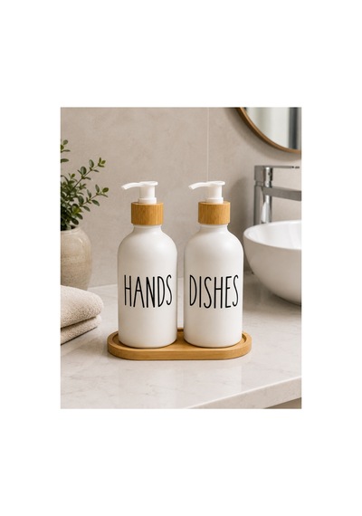 2 Li Bambu Detaylı Sıvı Sabunluk Seti Siyah Beyaz, Beyaz Beyaz Ve Siyah Siyah Renk Seçenekli Hands & Dishes Dispenser Ekru 2 Li Bambu Detaylı Sıvı Sabunluk Seti Siyah Beyaz, Beyaz Beyaz Ve Siyah Siyah Renk Seçenekli Hands & Dishes Dispenser Ekru