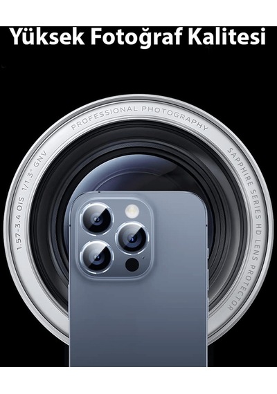 Baseus Apple iPhone 15 Uyumlu -15 Plus İçin Sapphire Serisi Hd Cam Kamera Koru