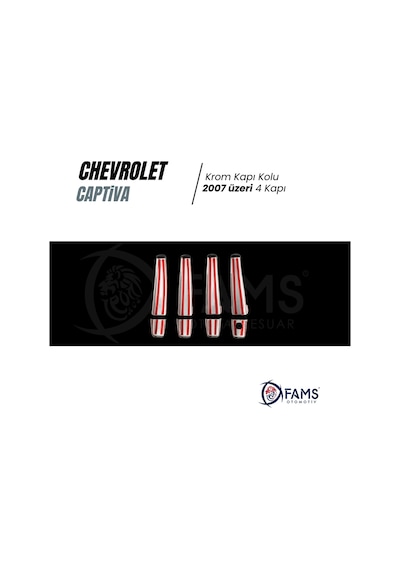 Chevrolet Captiva Krom Kapı Kolu 4 Parça 2007 Üzeri P. Çelik