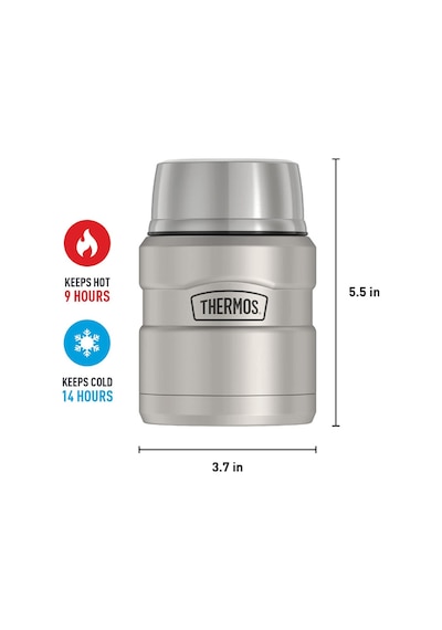 Thermos Sk3000 Stainless King Yemek Termosu 0,47l - Matte Stainless Steel Gri