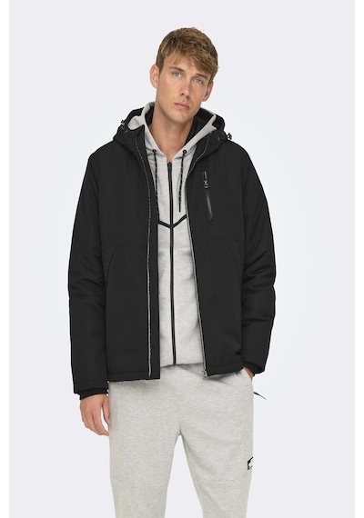 Only & Sons Onsjayden Hood Jacket Otw Vd Siyah 22025214 Siyah