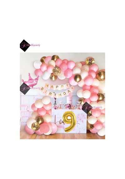 Bkmc Kızlar İçin Pembe Kraliçe Taçlı Lüks 9 Yaş Doğum Günü Parti Süsü İyiki Doğdun Bmcnm868 256