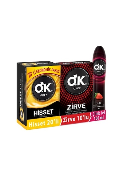Aroma İle Ekonomik Prezervatif Seti 20'li Çilek Jel