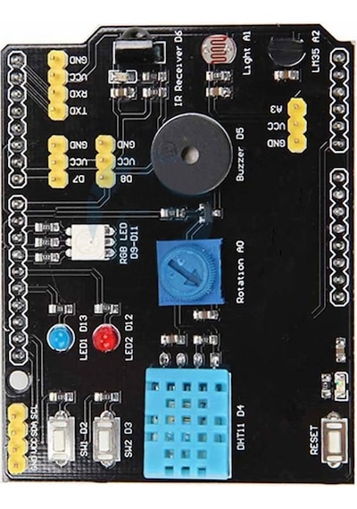 Arduino Sensör Shield Çok Fonksiyonlu Sensör Kartı Dht11 Lm35 Ldr
