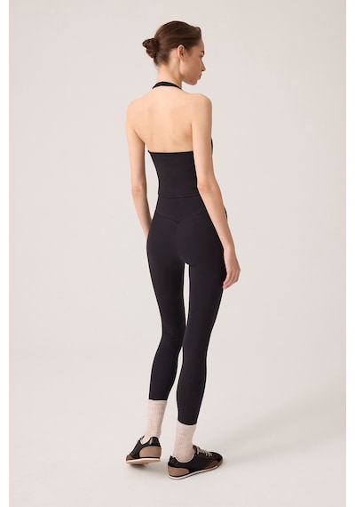 Los Ojos X Ece Siyah Yüksek Bel Spor Tayt Mono Leggings Siyah