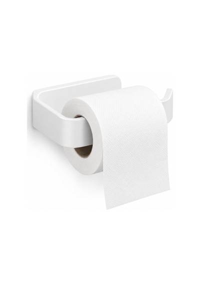 Beyaz Lamalı Tuvalet Kağıtlığı, Wc Kağıt Askılığı, Hem Yapışkanlı Hem Vidalı Montajlı, Açık Uç Tasarımlı Banyo Tuvalet Kağıdı Tutucu