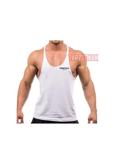 Startmore Gym Tank Top Fitness Sporcu Atleti Essentılas 303 Beyaz