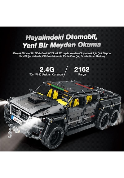 Reobrix Technic 11001-d Mercedes Benz G700 Brabus Araba 6x6 Motor&kumanda Yaratıcı Yapı Blok Seti Building Block 2162parça