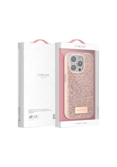 Onegif Apple iPhone Uyumlu 15 Pro Bright Simli Kapak -  Siyah Çok Renkli