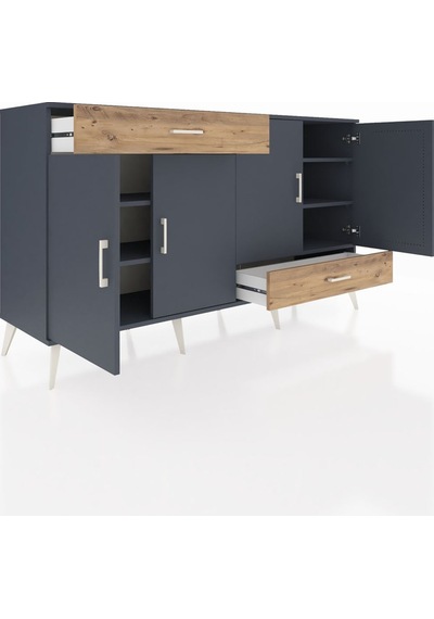 Hyperion Konsol 5 Raflı 2 Çekmeceli 4 Kapaklı 176x44x99 Antrasit- Antrasit-antrasit/çam Hyperion Konsol 5 Raflı 2 Çekmeceli 4 Kapaklı 176x44x99 Antrasit- Antrasit-antrasit/çam