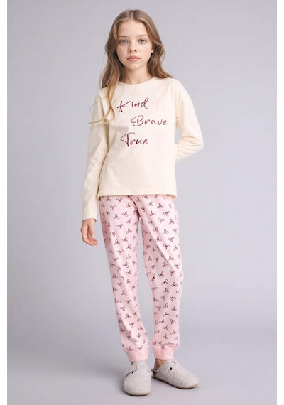 Defacto %100 Pamuklu 2'li Pijama Takımı Kız Çocuk H0105A826SP