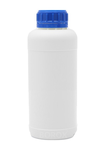Borox Plastik Yuvarlak Mavi Kilit Kapaklı Numune Şişe 5 x 500 ML