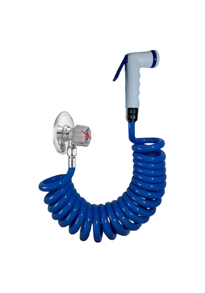 Plasyay Spiral Şattaf Başlıklı Taharet Matik 3/8 Somunlu 3.5 Metr