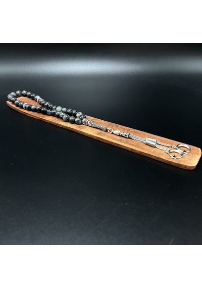 Sertifikalı Spektrolit 8mm 33lük Doğal Taş Tesbih