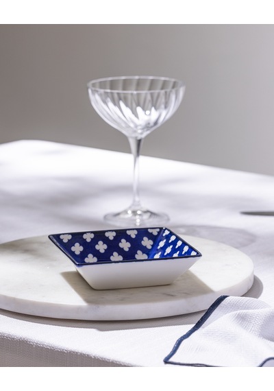 Reve Bleu Raye Kare Tabak - 12 Cm - Mavi/beyaz 8684427225844 Çok Renkli