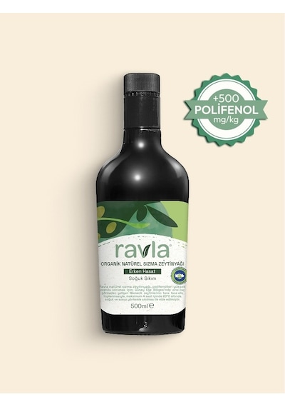 Ravla Organik Erken Hasat Zeytinyağı İçimlik 500ml