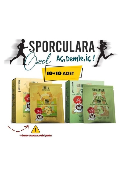 Schiller Sporculara Özel Aç Demle İç Filtre Kahve Collagen ve India Robusta Cherry 2 x 10'lu