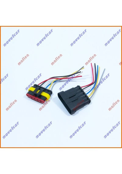 Maflen Su Geçirmez Hazır Bağlantı Soket 6pin Dişi erkek Set-s2931