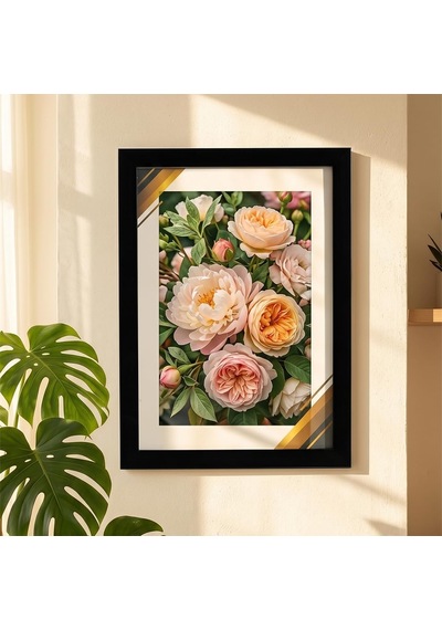 4412 Siyah Ahşap Modern Dekoratif Cam Fotoğraf Çerçevesi Masa Duvar Fotoğraf Çerçevesi 21x29,7cm