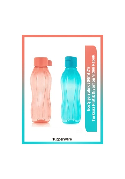 Eco Şişe Suluk 500 Ml 2 Li Turkuaz Somon